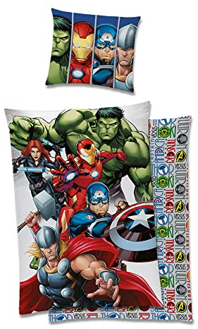 TEX IDEA GMBH Avengers Marvel Bettwäsche 200 x 135, 80 x 80, 100% Baumwolle