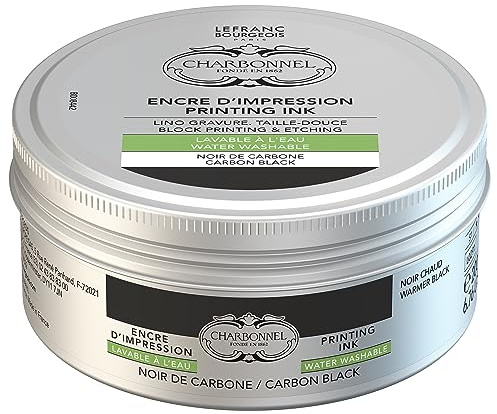 Charbonnel Professional Printing Waterwashable Ink, 200ml, Carbone Black