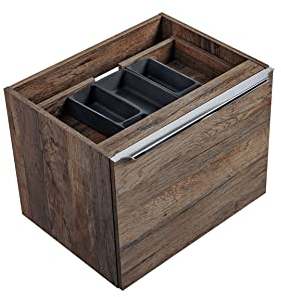 Mobile per lavabo 60 cm Santa FE Oak, mobile da lavabo con piano di lavoro, mobile da lavabo sospeso, mobili da bagno moderni, colore rovere Santa fe (senza piano di lavoro)