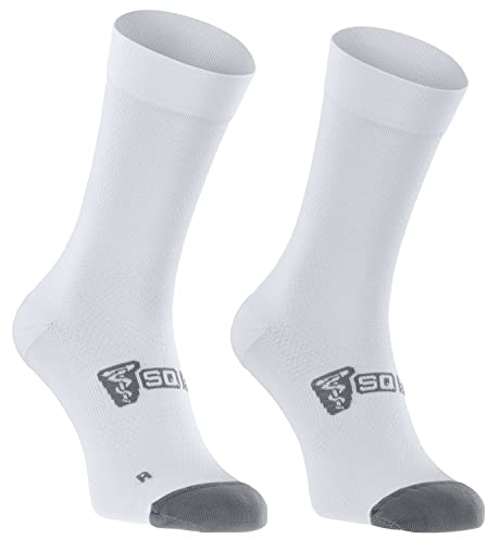 SQlab Unisex Sq-socks One12 Fahrradsocken, Weiß, 42-44 EU