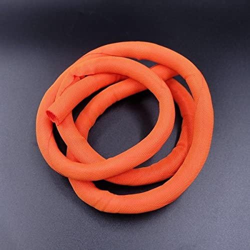 CTLH20 Cable Sleeve Self Closing PET Braided Expandable Auto Line Management Overlaps Flexible Loom Split Pipe Tube Wire Wrap Protect-Orange,13mm,5M