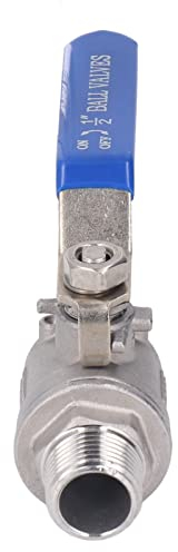 Kugelhahn 1/2 Zoll, 1/2 Zoll Kugelhahn, Schwerer Griff Gute Abdichtung 1/2 Zoll Kugelhahn Gerader Durchgang Absperrventil 1/2 Zoll für Gärten, Wasserpumpen, Regenwassertanks, Wasserhähnen