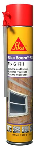 SIKA - Espuma expansible - Sika Boom 580 - Espuma de poliuretano autoextensible de uso general - Aplicada con pistola - Interior y exterior - 750ml, El embalaje puede variar