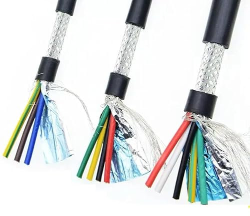 Generisch 1 Meter 22AWG/20AWG 18AWG 2-16 CoreS Shielded Cable Pure Copper RVVP Shielded Wire Control Cable UL2547 Signal Wir (Farbe : 22 AWG 1meter, Größe : 7 cores)