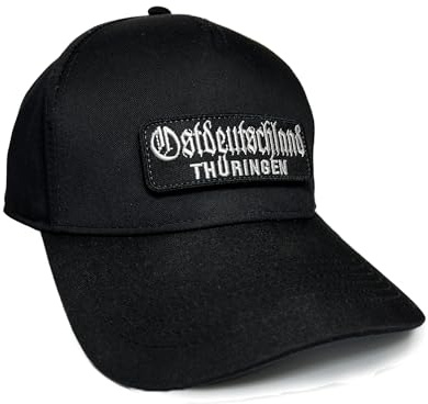 No Face No Name Basecap Ostdeutschland Thüringen in schwarz I Unisex frei einstellbar I bestickter Patch I Snapback Cap Kappe Mütze