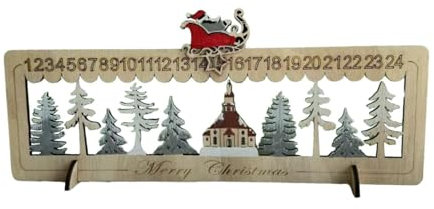 Colcolo Weihnachts-Adventskalender 2024, Kalender, Krippengeschenk, Ornament, Weihnachtsdekoration für Schlafzimmer, Urlaub, Kaffeetisch, Dekor