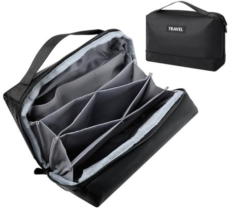 Romon Kabeltasche Organizer Tasche, Universal Kabelorganizer Tasche, Reisekabel Organizer, Schwarz