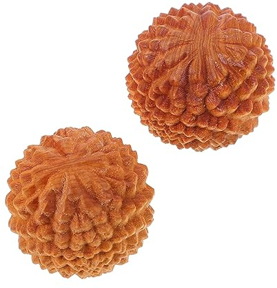 IWOWHERO 2 Stück Handmassagebälle Aus Holz Durianform Ideales Massagegerät Für Hand Und Fußmassage Effektive Entspannung Bei Muskelverspannungen Und Triggerpunkten