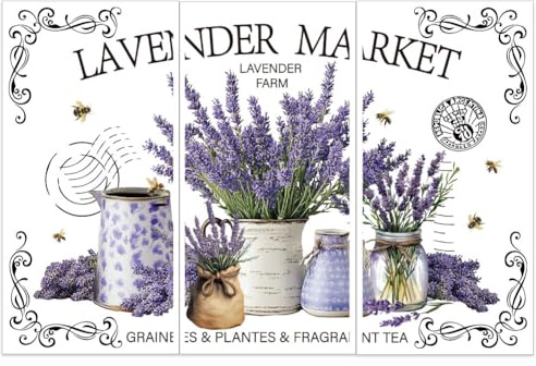 OLYCRAFT 3 st/set bi gnugga på overföringar för möbler och hantverk 15 x 30 cm lavendelmarknad lila blomma klistermärken dekaler för trämöbler heminredning