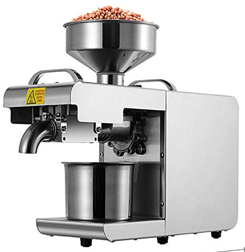 BGFYUSF Kitchen Oil Press Machine Electric Automatic Oil Press Extractor Household Multifunctional Stainless Steel Oil Press， 304 Stainless Steel， Hot and Cold