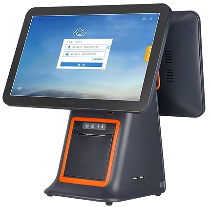 IUBGFTO Registrierkasse, 15,6 Zoll, Windows-Touchscreen-Registrierkassendisplay 4G+64GB, Schubladenbox/Tastatur/Scanplattform
