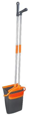 Woobroo Pelle et balayette à Long Manche, Orange, 9825 cm