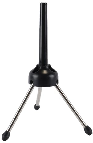 Alnicov Foldable Black Pipe Flute Stand Tripod Holder for Flute Clarinet Saxophone and Other Wind Instruments Compact and Portable Design