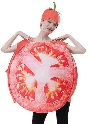 Generico Costume Alimentare | Costume Adulti Halloween a Fette di Frutta - Completo con Cappello per Feste Pasqua Carnevale Coppie,Decorazioni Halloween