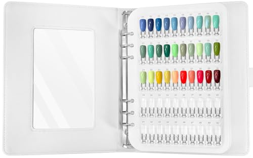 150 Colori Campioni Unghie Modelli di Presentazione, Espositore Unghie Campioni Campionamento Smalto Semi Permanente per Nail Art Style e Display Colori, C11