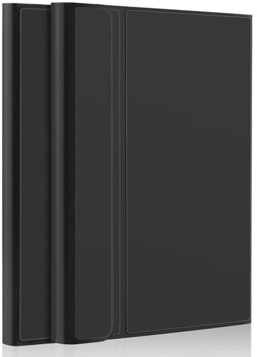 Funda Just in Case Compatible con iPad Pro 12.9 2021 y 2022 6 Generación de Apple (con Teclado Bluetooth QWERTY, Teclado Extraíble, Protección Premium y Ángulo Ajustable) Negro