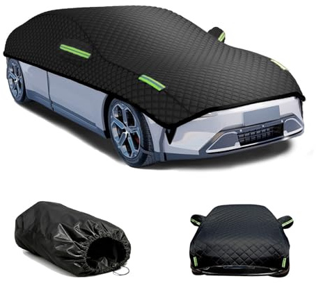 Halbgarage für Kia Stonic 2018-2025, Halbe Autoabdeckung Winter Sommer, Abdeckplane Auto Wasserdicht Outdoor Schnee Frost Regen Hagelschutz qhl29