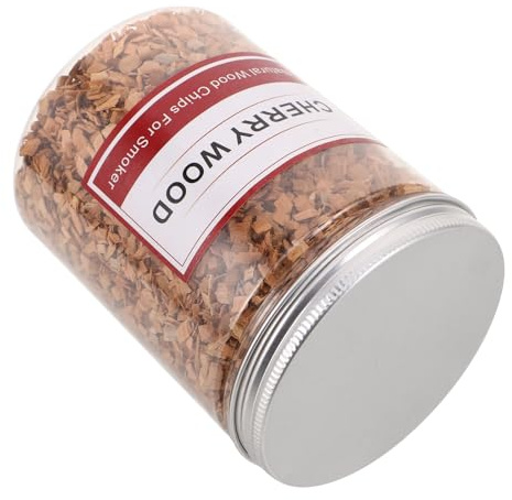 Yardenfun Trucioli di Legno di Ciliegio per Affumicatore 125g Pellet per Barbecue e Griglia a Gas o Carbone Aroma Naturale per Affumicatura Uniforme per Picnic e Campeggio