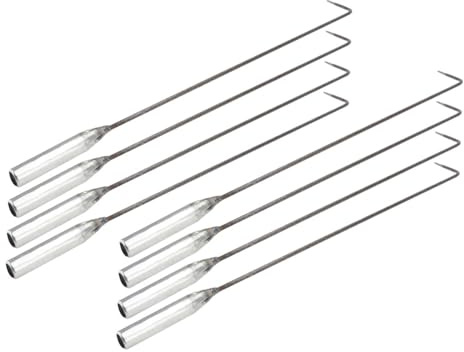 ULTECHNOVO 8pcs Steel Fire Hooks Set for Barbecue Ash Cleaning and Home Heating Stove Long Handle 40cm Fire Pit Pokers BBQ Grill Accessories for Indoor and Outdoor Use
