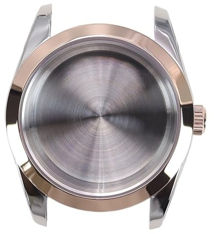 1 st 39 mm klockfodral och armband Safirglas for Miyota 8215 Movement Watches Tillbehör(NO.48 Solid Back B)