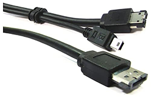 Cablematic - ESATAp + Cavo USB o eSATA (eSATA + M/MiniUSB5pin-BM-M) 1m