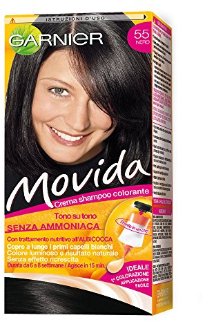 Garnier Movida Crema Shampoo Colorante, 55 Nero