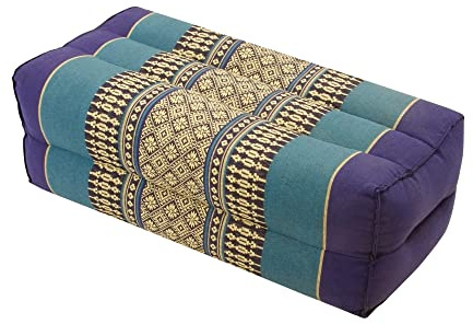 Zafuko Yoga & Meditation Cushion - Deep Sea Blue - Organic Water-Resistant Kapok Filling, Meditation Cushion, Soft Yoga Prop