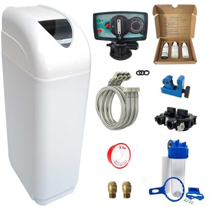 Addolcitore Acqua 10l Fleck 5600 Mv Volumetrico Meccanico Completo Di Kit Di Installazione Fatto In Francia