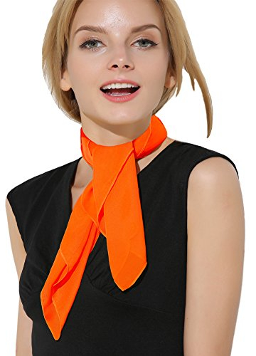Fairycece Chiffontuch Chiffonschal Damen Dünnes Seidentuch Pantomime Kostüme Damen Fasching Orange