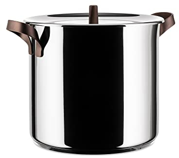 Alessi Edo Pentola, manici in acciaio inossidabile 18/10 con rivestimento in PVD, marrone