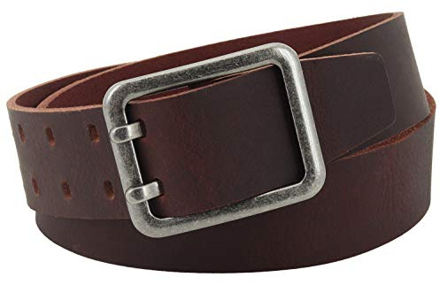 Vascavi ® Ledergürtel aus Rindleder, 4,5 cm breit und ca. 0,3 cm stark, echt Leder Gürtel, Made in Germany, kürzbar, für Damen und Herren #4,5-0003
