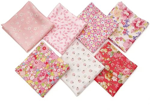 Wohlstand 7pcs Tela de Algodón Estampada para Patchwork y Costura - Material DIY Floral de Dibujos para Acolchado y Cubrir - Telas a Coser
