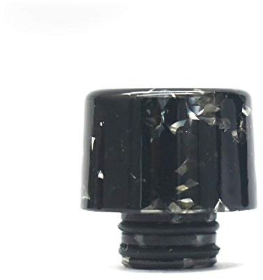LITAO-EC, Forma De Seta Colorida Resina 510 Punta De Goteo para E-Cigarrillo 510 Atomizador Vaporizador Tanque RBA RTA RDTA,Sin Tabaco ni nicotina (Color : Negro)