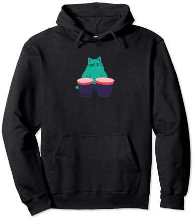 Bongo Cat Merch Nette Kawaii Katze Meme Pullover Hoodie