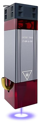 Verbessertes lasermodul 10W optischer Leistungs mit Luftassistent und magnetischem Augenschutz zusammen, LASER TREE 80W Laserkopf Doppelte Ultra-Fine-Komprimierung für Lasergraviermaschine, 24V