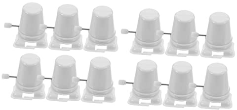 SAFIGLE Robot Clockwork Movement, 12 Pcs White Plastic Mini Toys for Crafting, DIY Projects, Christmas Decor