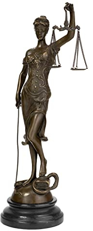 Moritz Bronzefigur Lady Justice Höhe 40 cm 2,7 kg Skulptur Statue Antik