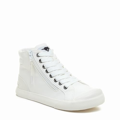 Rocket Dog Women's Jazzin High Top Sneaker, White, 6 UK