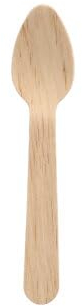 180 cucharillas de café, madera pura, 11 cm, color natural