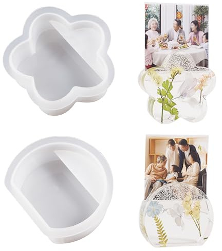 Attuslla Moules en Résine Moule pour Resine Epoxy Moules en Silicone Moulle Resine Epoxy pour La Préservation Des Fleurs, Décorations pour La Maison