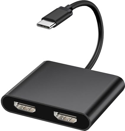 Adaptateur USB C vers HDMI, HDMI USB C Aluminium, Splitter HDMI 4K@60Hz, USB C HDMI, Extended Display pour MacBook/MacBook Pro Air Dell XPS13/15, Samsung Galaxy S9/S9+ (MST Only Support Windows OS)