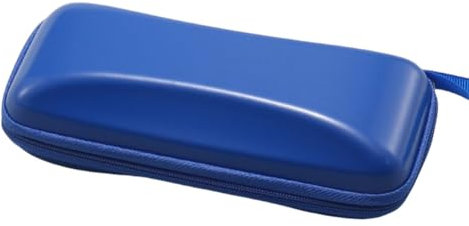 AGALUS Brillenbox, Quadratisch, Glänzendes Leder, Brillenbox, PU-Leder, Schnalle, Seil, Sonnenbrillenbox, Sonnenbrillenbox, Reißverschlussbox,Farbe3