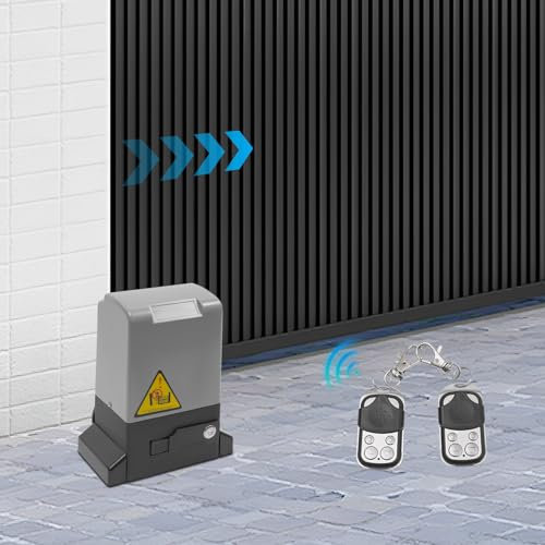 Automatic Sliding Gate Opener, 370W 600KG Electric Security Gate Motor Door Driveway Kit 33.5 * 15.5 * 27cm