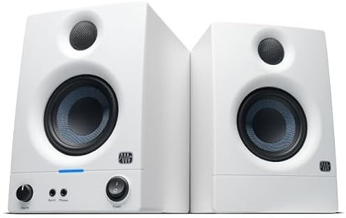 PreSonus Eris 3.5 Gen 2 Studio Monitor Desktop Speakers, Pair, 3.5-inch, 50W, Ideal for Home Multimedia, Gaming and Music Production, White