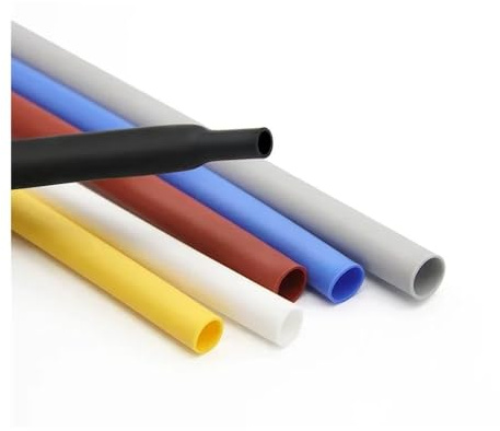 Tubo termorestringente in silicone, diametro 0,8 ~ 30 mm, 2500 V, guaina flessibile isolata ad alta temperatura, morbida, per fai da te (grigio, 25 mm, 1 metro)