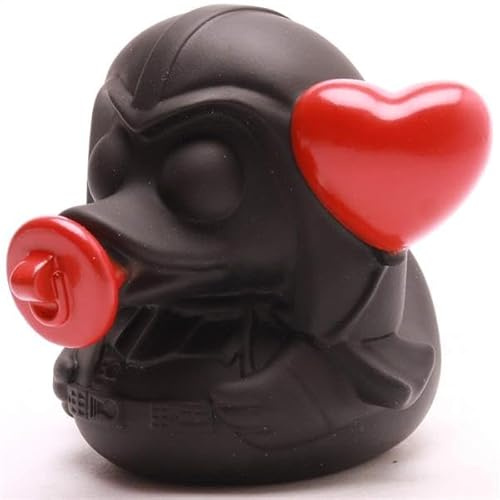 Duckshop I Badeente Black Star Baby I Quietscheente I inkl. Quietscheentchen- Schlüsselanhänger im Set I Geschenk Science-Fiction-Fans I Präsent Sammler