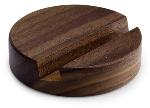 Gosknor Support de Téléphone en Bois, Emplacement Unique Support de Smartphone Portable Comptoir Bureau Organiseur Téléphone pour Cuisine Salle Bain Accessoires Bureau