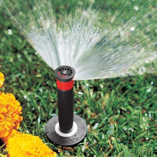 HpLive Versenkregner 360° Pop-Up Sprinklerkopf，Effizientes Gartenbewässerungswerkzeug für Gleichmäßige Wasserverteilung(red)