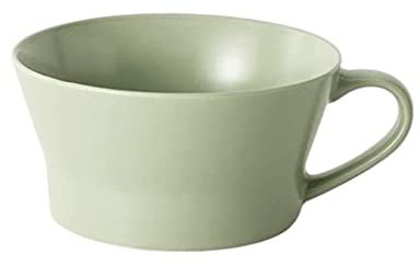 GOOPEEG Petites Tasses Tasse À Café en Céramique De Style Minimaliste Tasse À Café Chaude Tasse À Lait Tasse De Petit Déjeuner Multifonctionnelle Au Micro-Ondes Service a Cafe(Grün,300ml)