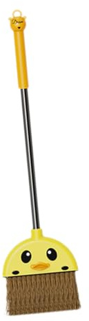 Ipetboom Escoba Infantil Duradera Pequeña con Diseño de Amarillo Escoba para Herramienta de Limpieza para Enseñar y Hábitos para Actividades Casa o Jardín de Infancia